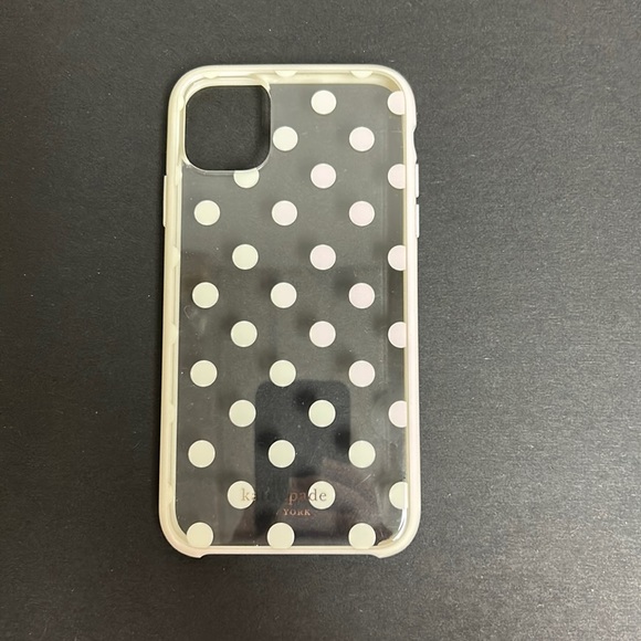 Kate Spade | iPhone 11 Pro Max Protective Case Clear/White Polka Dot - Picture 1 of 12